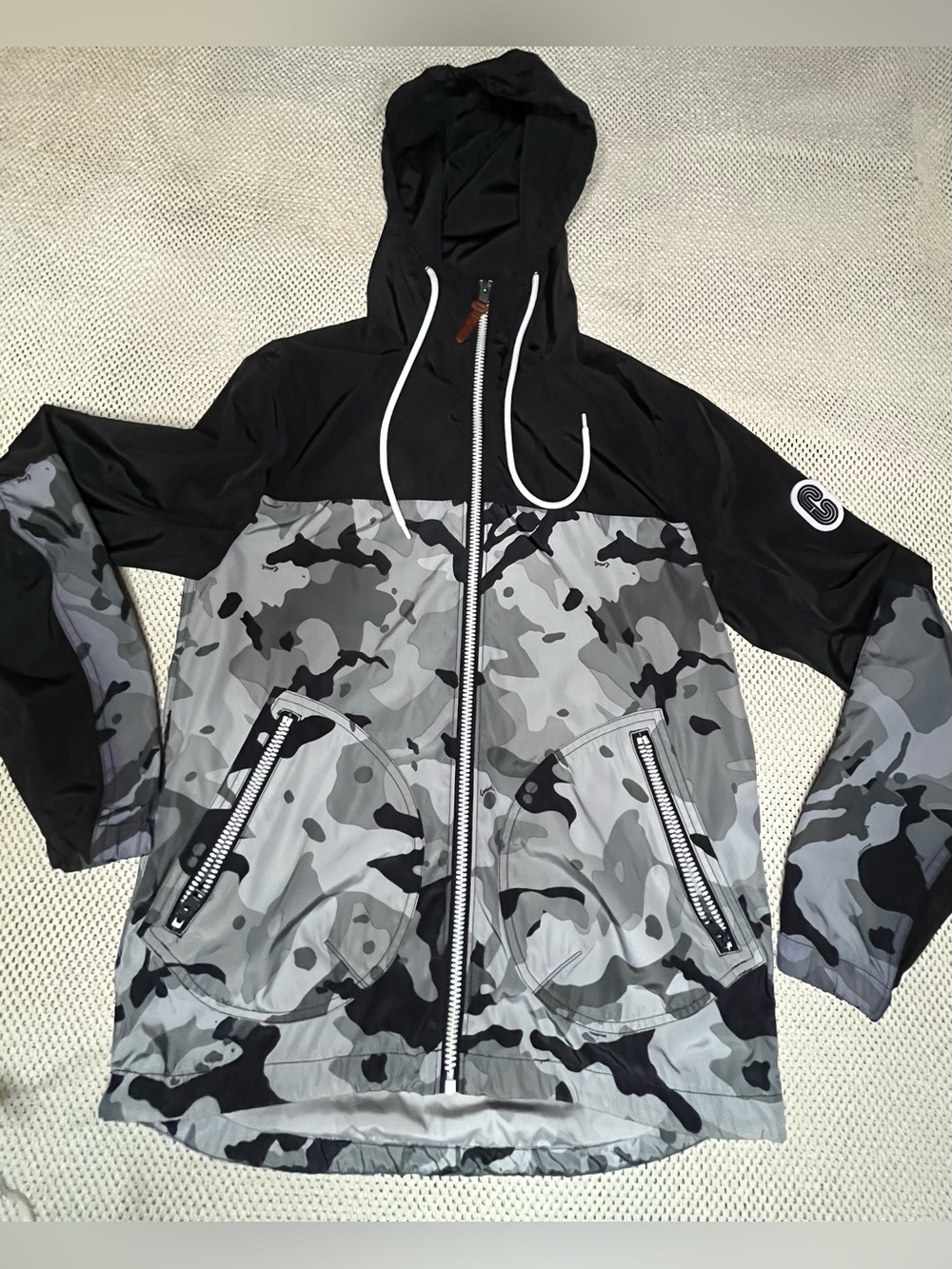 Coach Camouflage Windbreaker Jacket women size XS .